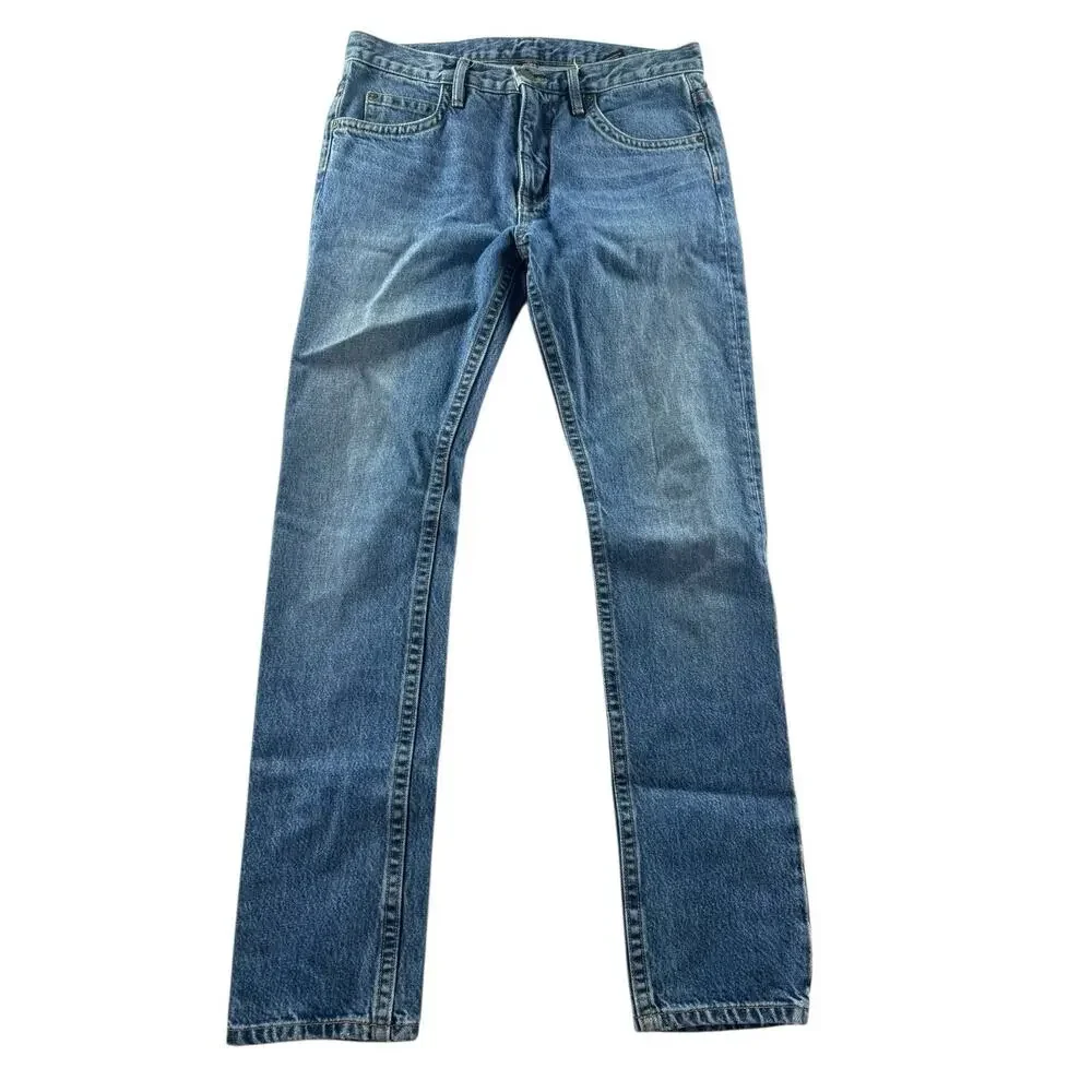 Helmut Lang MR 87 Heritage Slim Jeans Mens 30x30 Blue Denim Designer USA Made